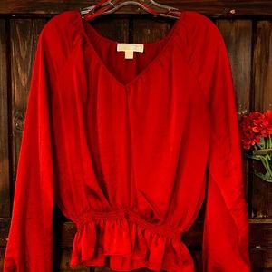 Michael Kors Smock-Waist Top